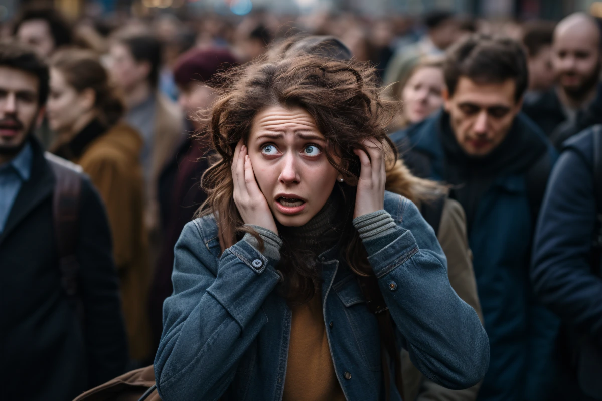 imagens que induzem ansiedade com sentimentos de angústia e desconforto