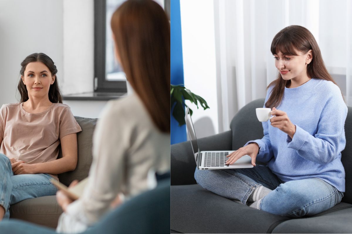 terapia presencial x terapia online