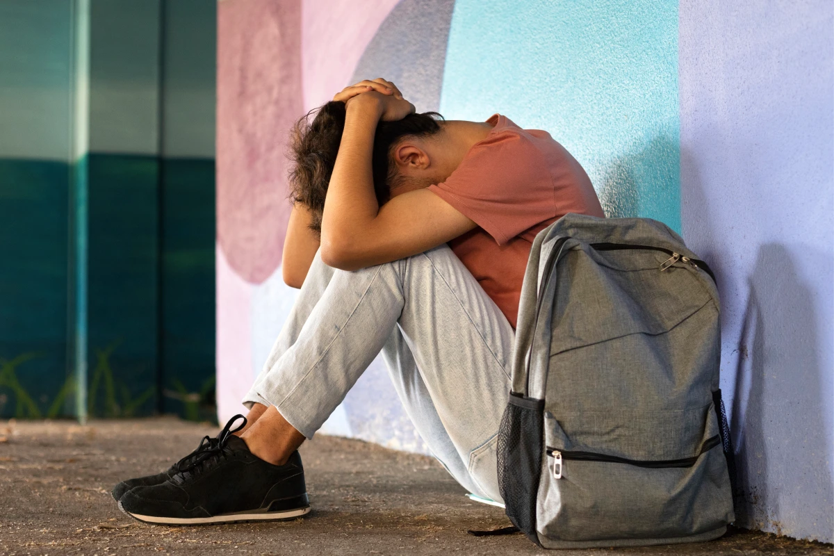 adolescente com tristeza